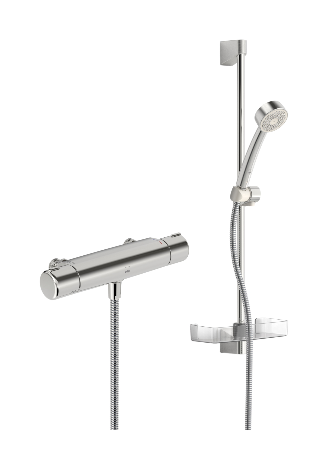 Oras Nova ensemble de douche mural avec thermostat chrome 7412