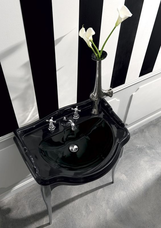 Kerasan Retro lavabo 73x54 cm classique-de meuble noir 104704