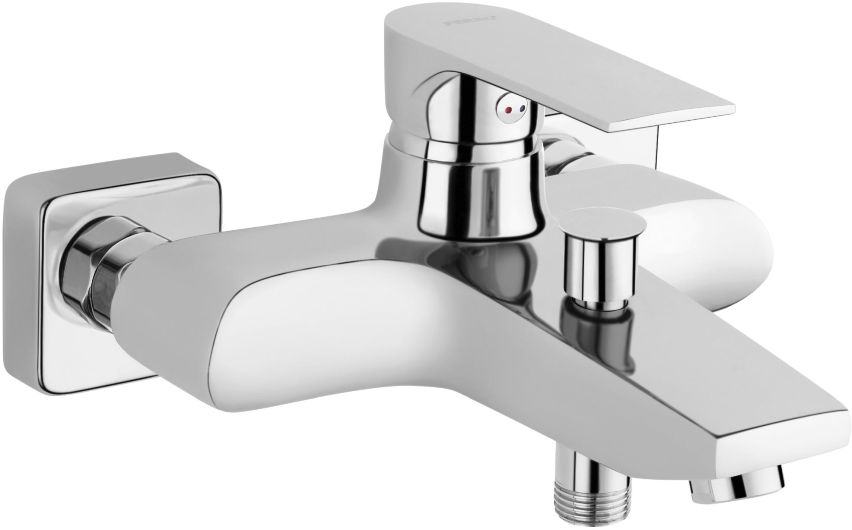 Ferro Algeo Square mitigeur bain-douche murale chrome BAQ1