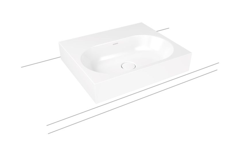 Kaldewei Centro lavabo 60x50 cm rectangulaire à poser blanc brillant 903006013001