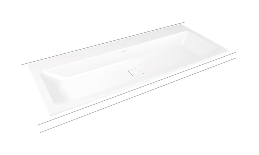 Kaldewei Cono lavabo 120x50 cm rectangulaire encastrée blanc 901806013001