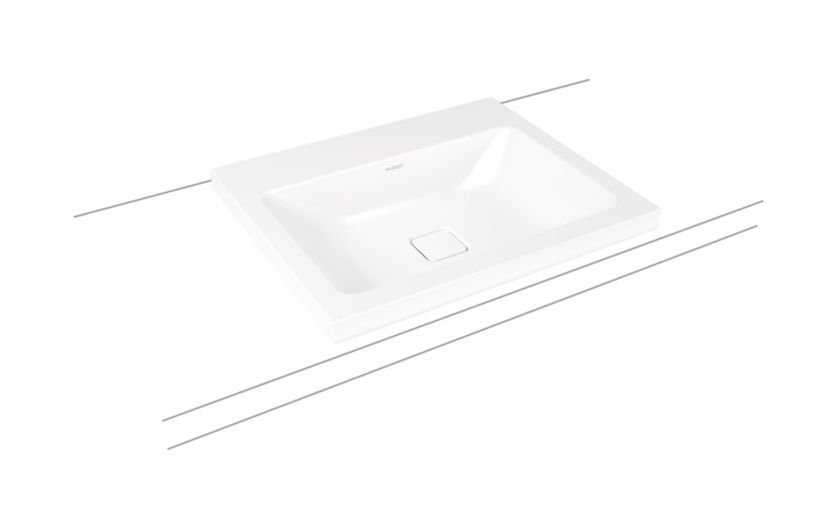Kaldewei Cono lavabo 60x50 cm rectangulaire à poser blanc 901906013001