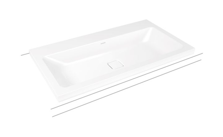 Kaldewei Cono lavabo 90x50 cm rectangulaire à poser blanc brillant 902006013001