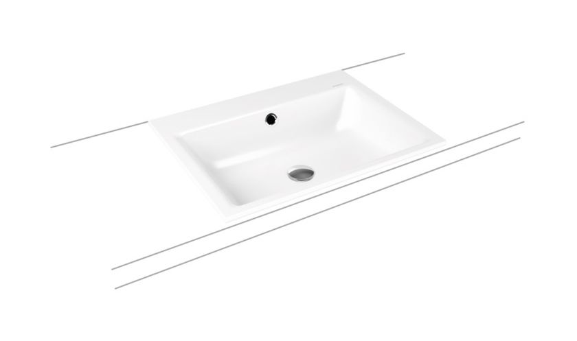 Kaldewei Puro lavabo 60x46 cm rectangulaire encastrée blanc brillant 900106013001