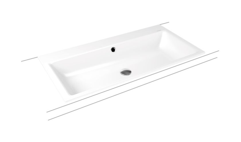 Kaldewei Puro lavabo 90x46 cm rectangulaire encastrée blanc 900206013001