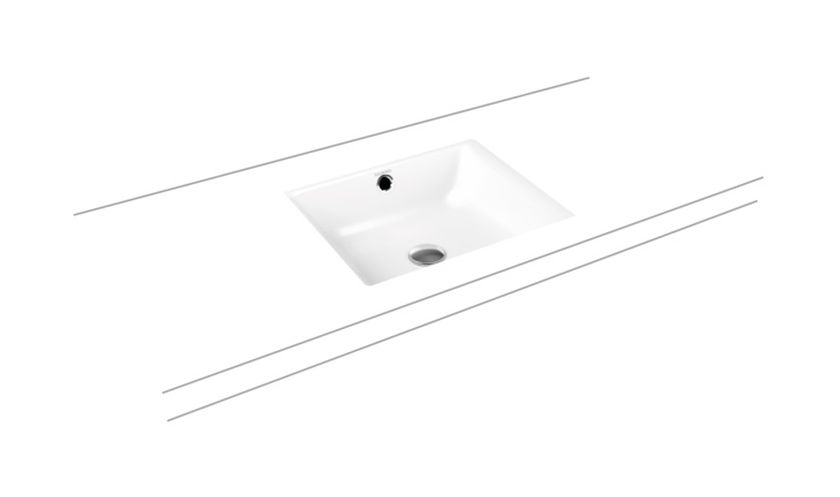 Kaldewei Puro lavabo 46x38.5 cm rectangulaire sous plan blanc 900906003001