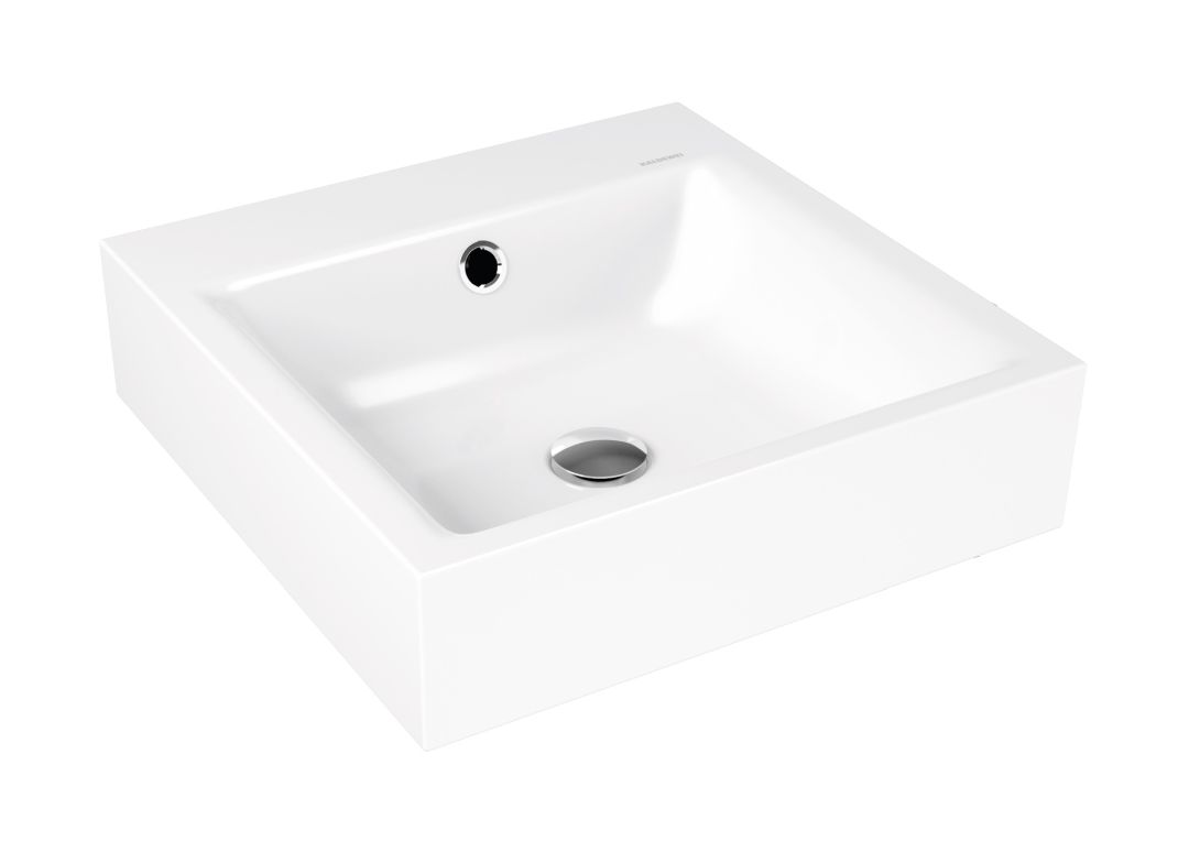 Kaldewei Puro lavabo 46x46 cm carrée classique blanc brillant 901306013001