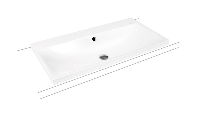 Kaldewei Silenio lavabo 90x46 cm rectangulaire à poser blanc 904006013001