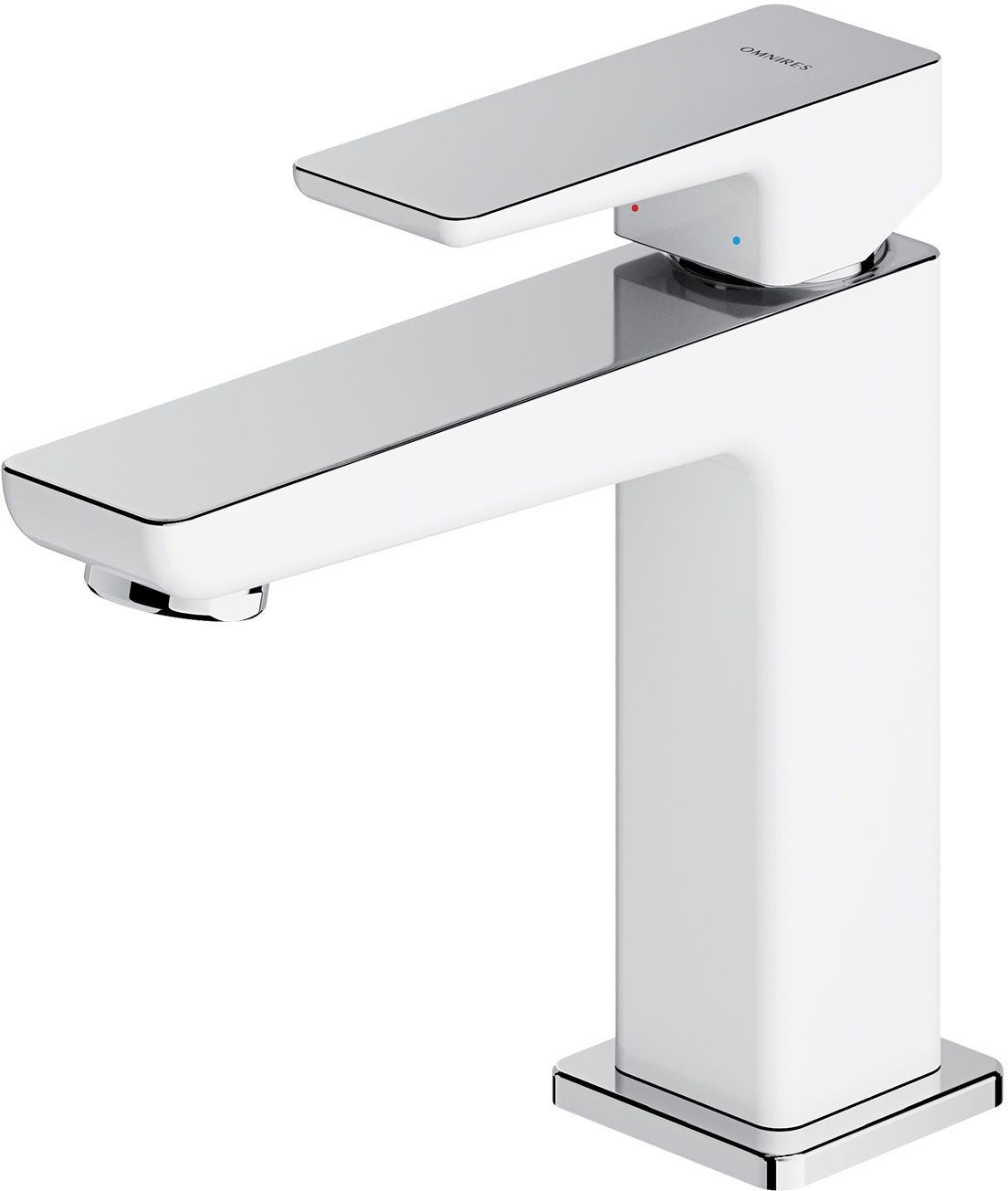 Omnires Parma mitigeur de lavabo sur pied chrome-blanc PM7410CRB