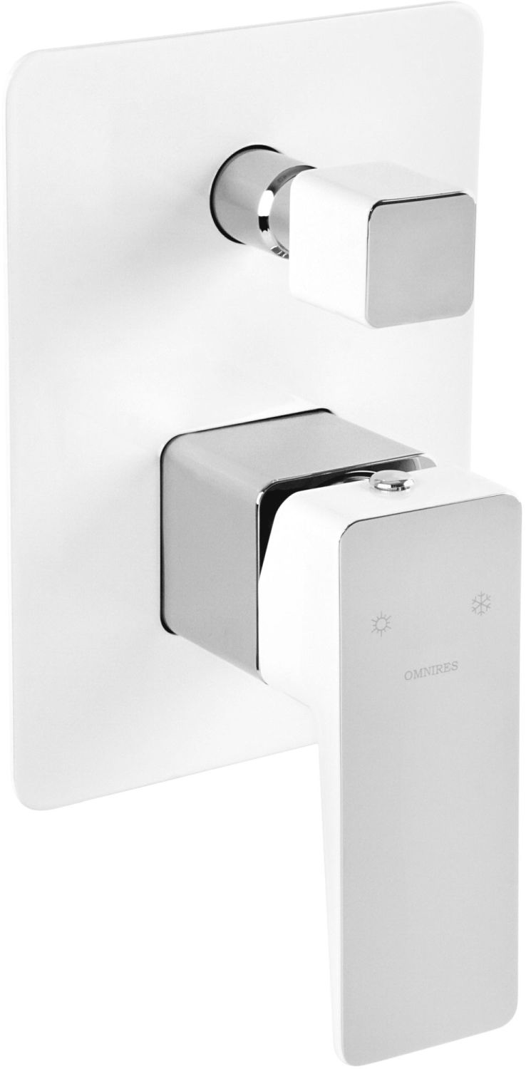 Omnires Parma mitigeur bain-douche encastrée chrome-blanc PM7435CRB