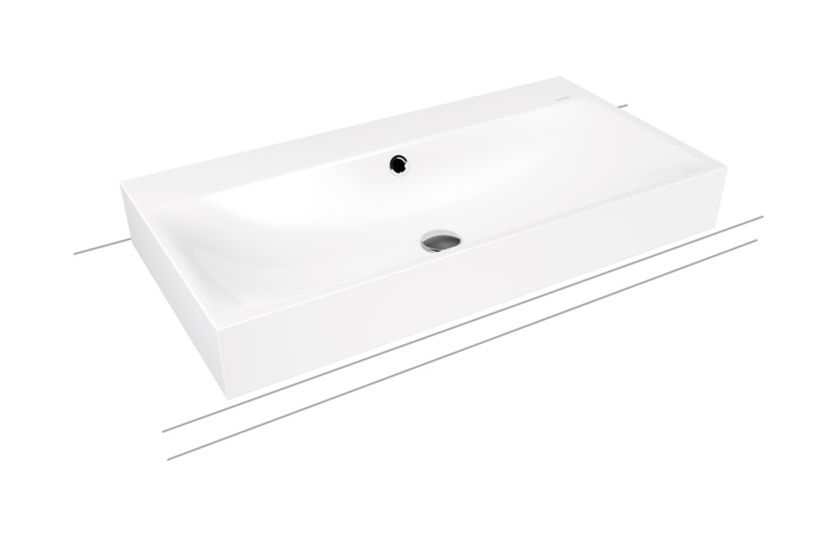 Kaldewei Silenio lavabo 90x46 cm rectangulaire à poser blanc 904206013001