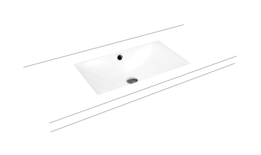 Kaldewei Silenio lavabo 63.4x39.1 cm rectangulaire sous plan blanc brillant 906006003001