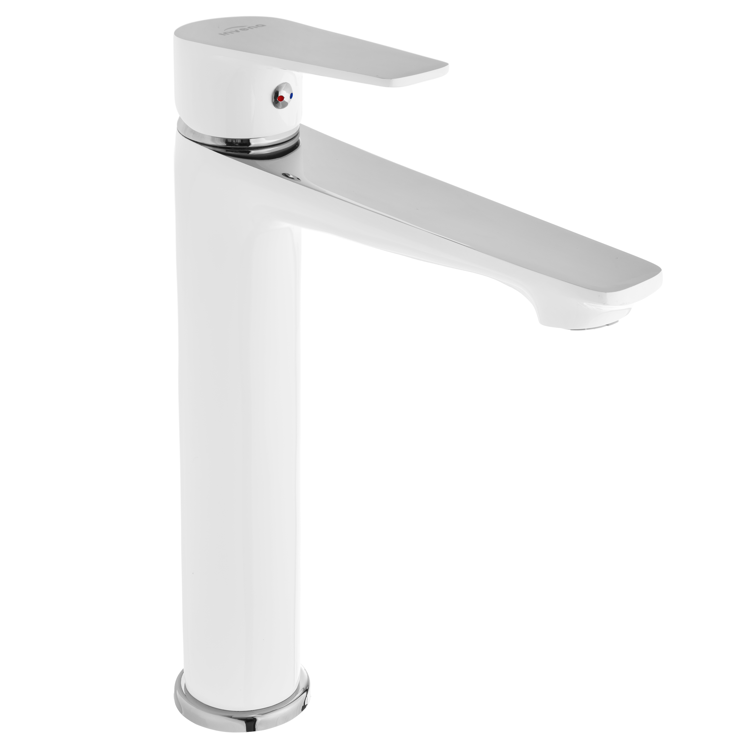 Invena Dokos mitigeur de lavabo sur pied blanc BU-19-W02
