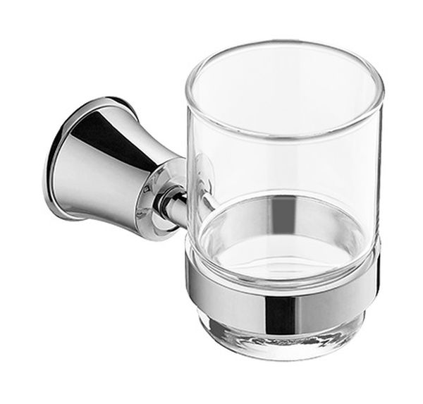 Omnires Art LIne gobelet pour brosse à dents transparent-chrome AL53320CR
