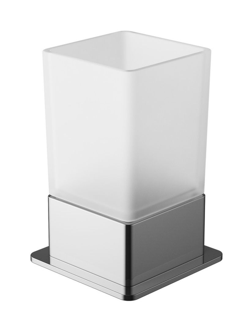 Excellent Riko gobelet pour brosse à dents blanc-chrome DOEX.1614CR