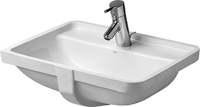 Duravit Starck 3 lavabo 49x36.5 cm rectangulaire sous plan blanc 03024900001