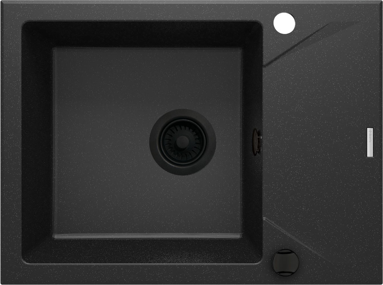 Deante Evora évier en granit 59x44 cm gris/graphite/onyx ZQJ_G11A