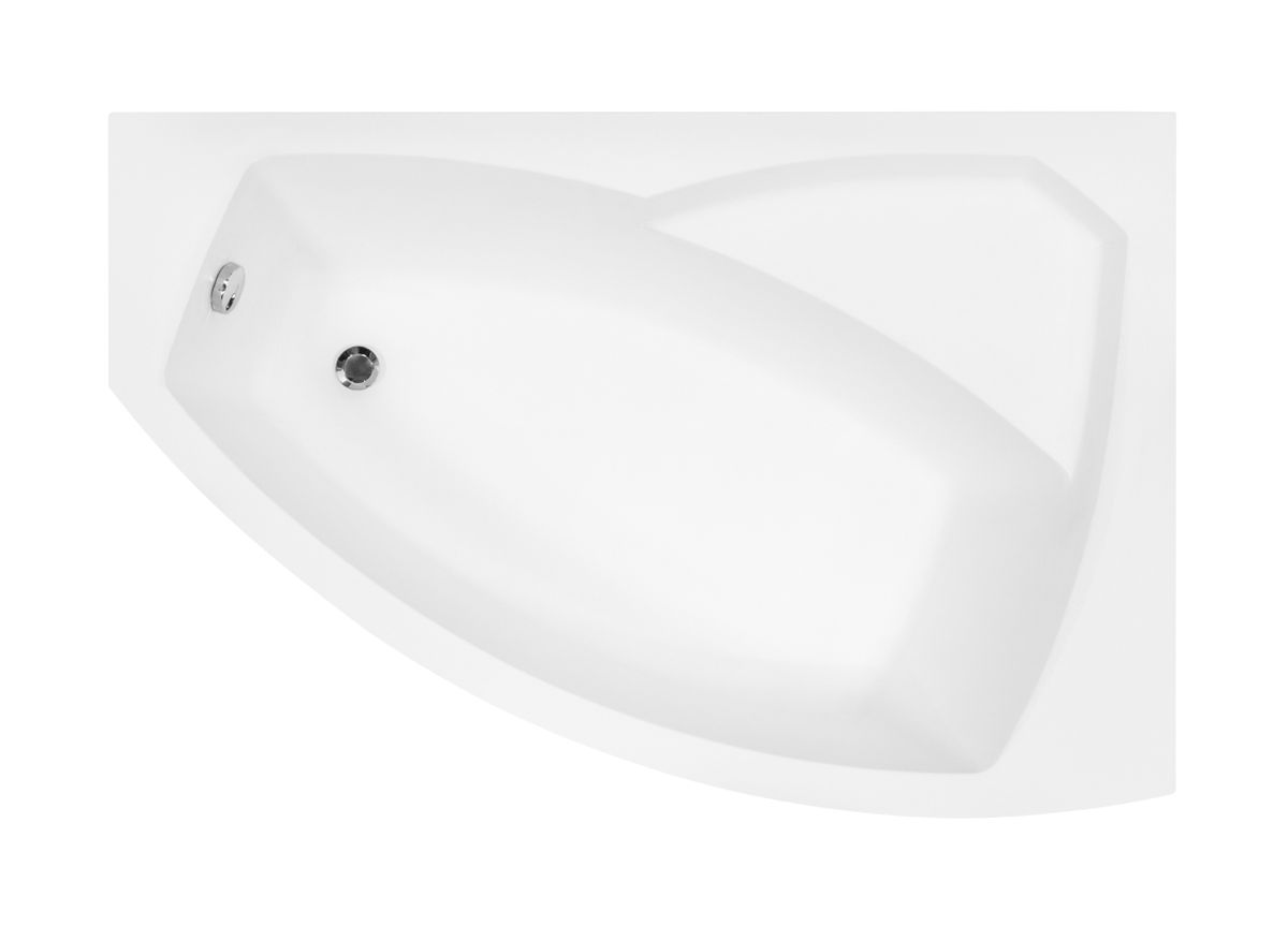 Besco Rima baignoire d’angle 170x110 cm côté droit blanc #WAR-170-NP