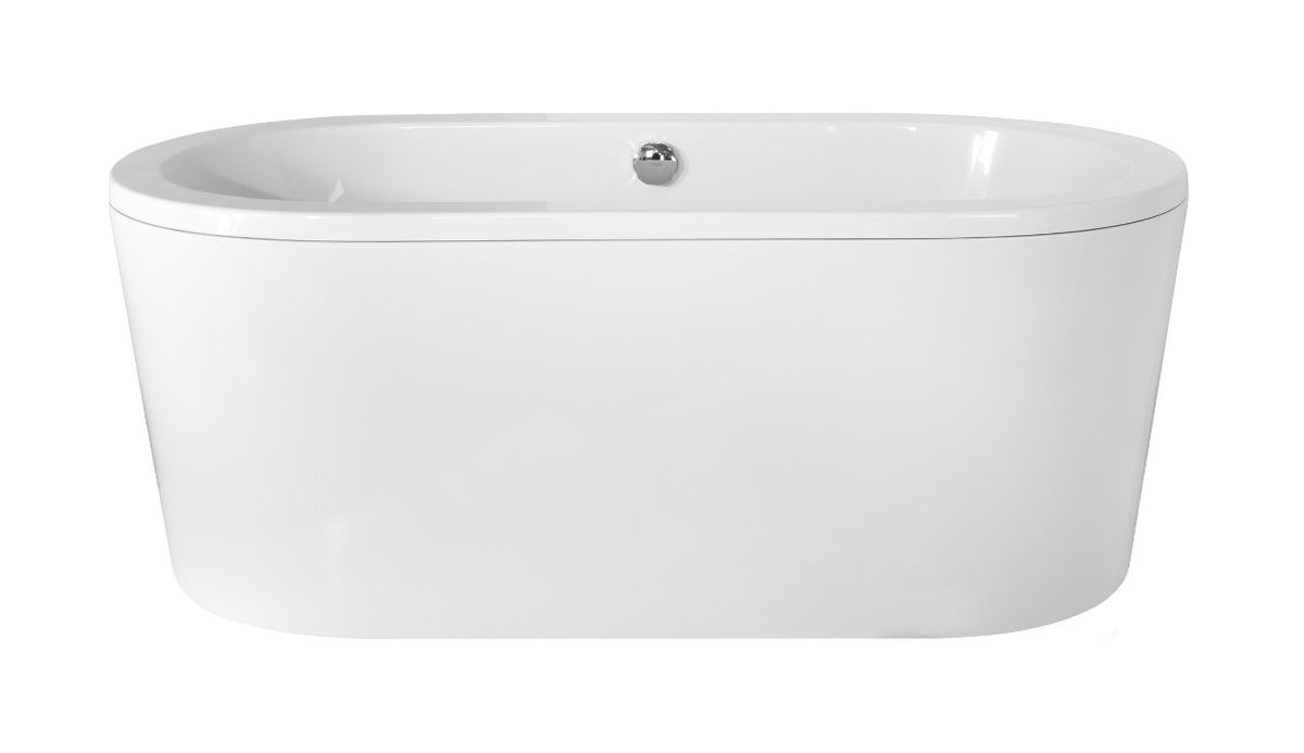 Besco Victoria baignoire autoportante 160x75 cm ovale blanc #WKV-160-WO