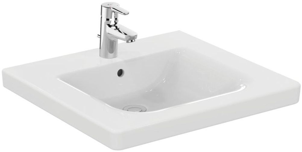 Ideal Standard Connect lavabo 60x55.5 cm rectangulaire classique pour les handicapés blanc brillant E548201