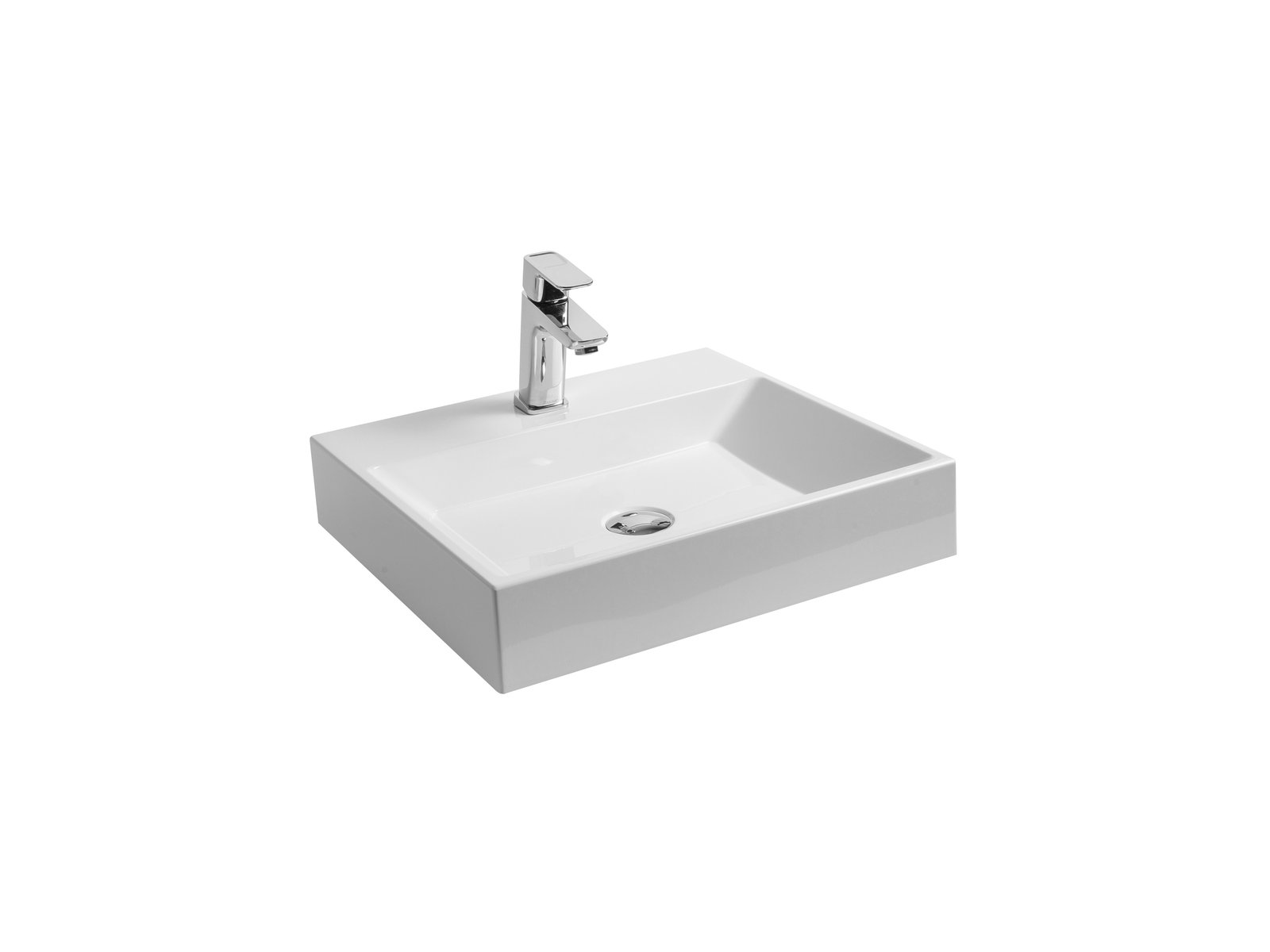 Ravak Natural lavabo 50x45 cm rectangulaire de meuble blanc XJO01250000