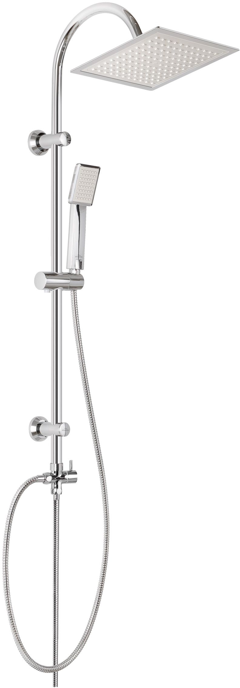 Invena Florina ensemble de douche mural oui chrome AU-30-001
