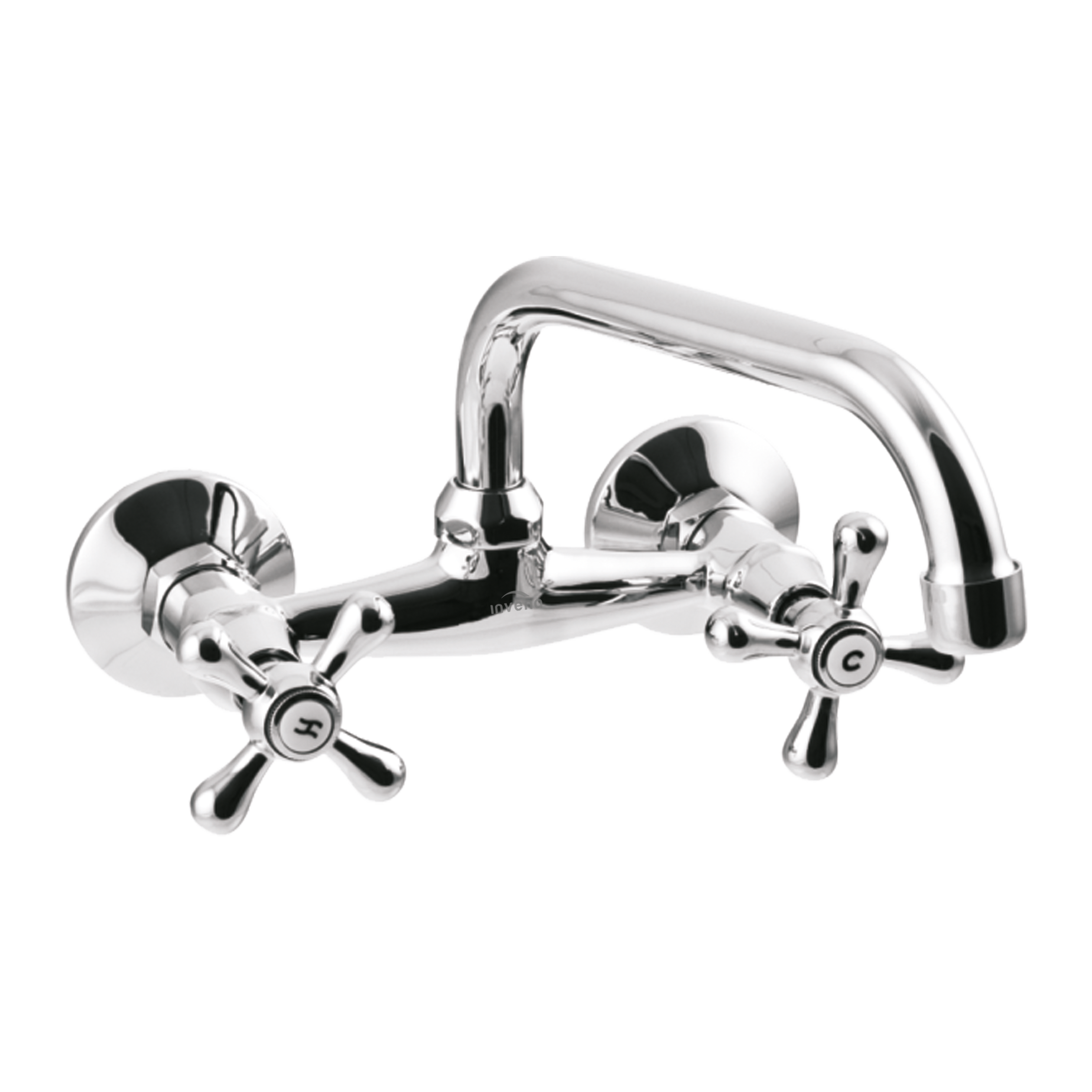 Invena Roma mitigeur de cuisine murale chrome BC-25-00S