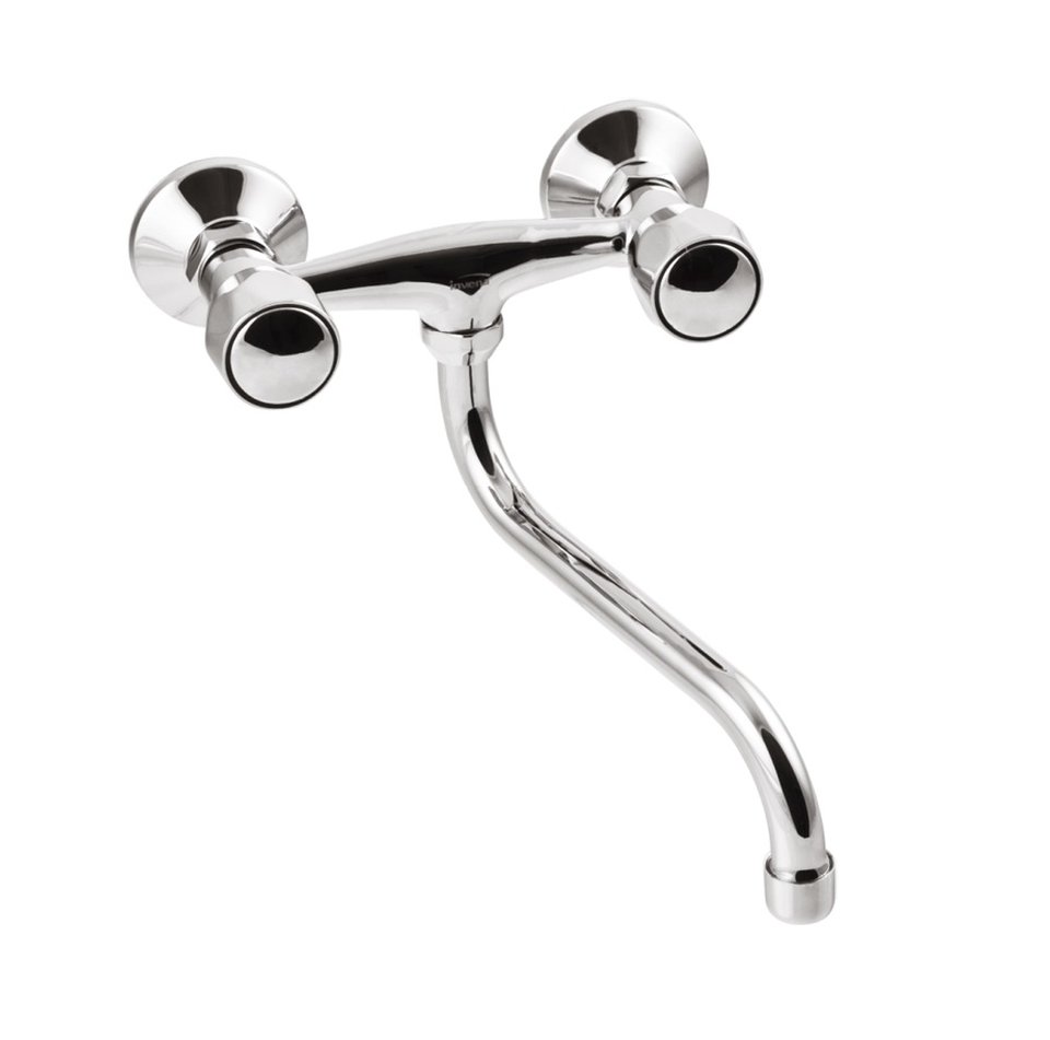 Invena Modena mitigeur de lavabo murale chrome BC-11-F0S