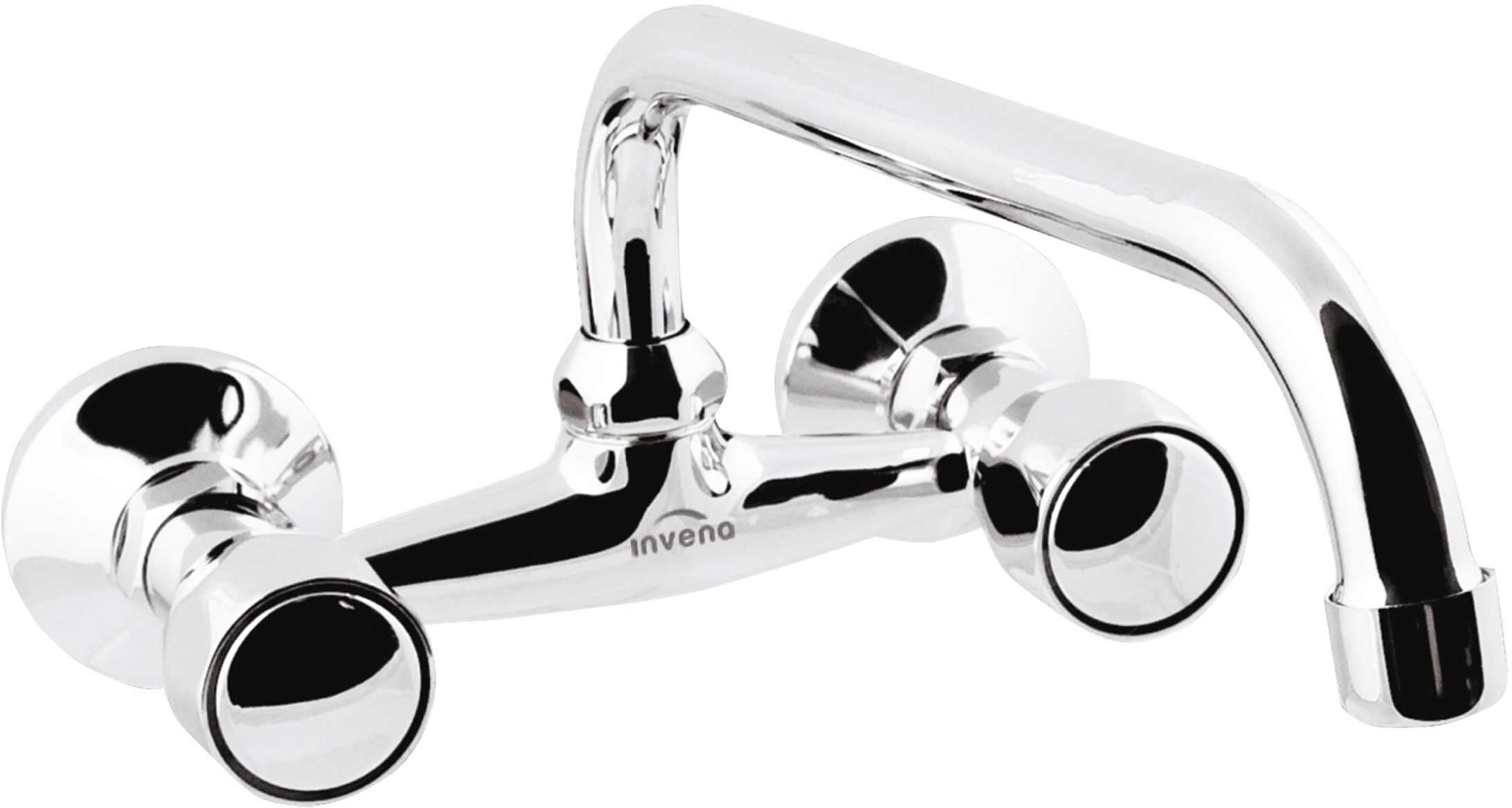 Invena Modena mitigeur de lavabo murale chrome BC-14-F0S