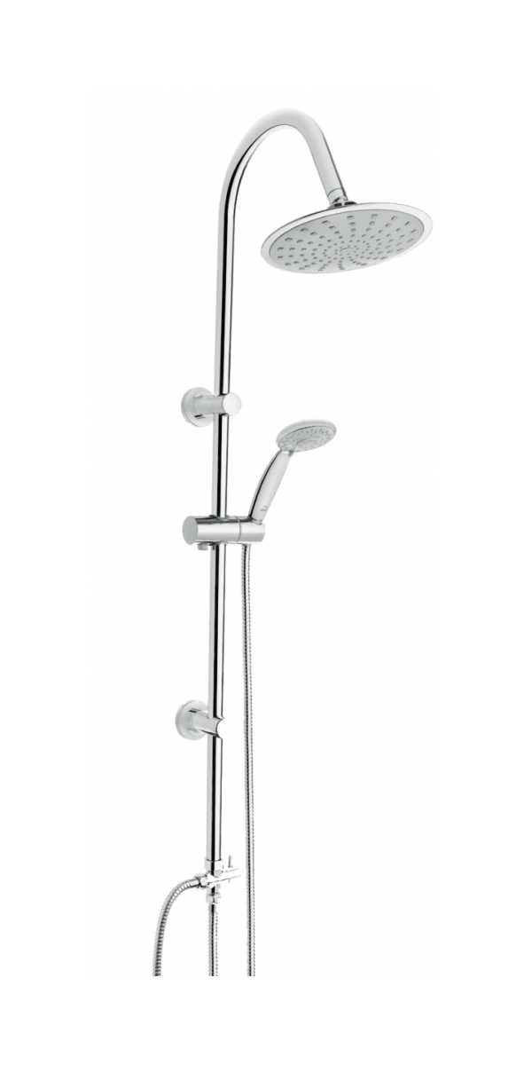 Invena Egina ensemble de douche mural oui chrome AU-13-001