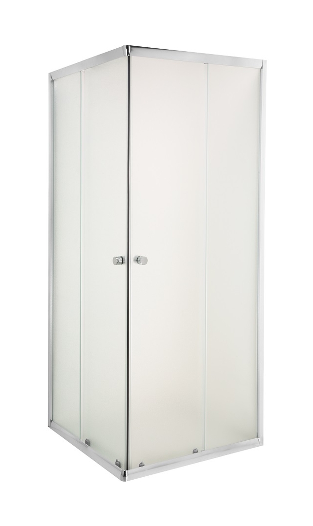 Invena Parla cabine de douche 90x90 cm carrée chrome brillant/verre mat AK-48-191