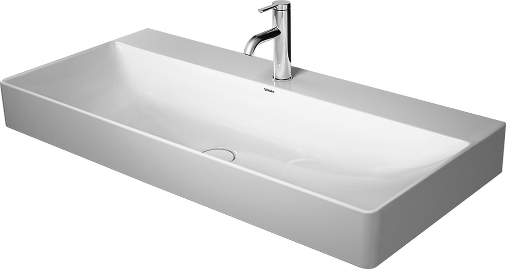 Duravit DuraSquare lavabo 100x47 cm rectangulaire de meuble blanc brillant 2353100041
