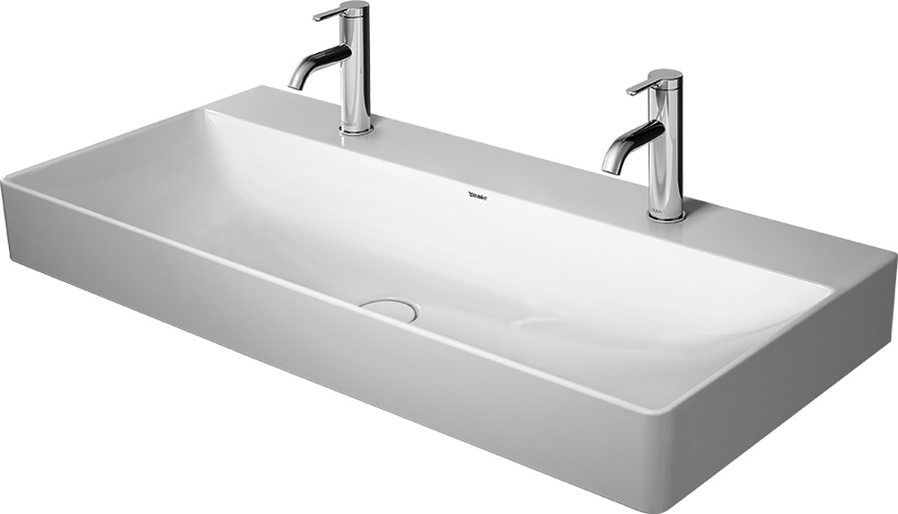 Duravit DuraSquare lavabo 100x47 cm rectangulaire classique blanc brillant 2353100043