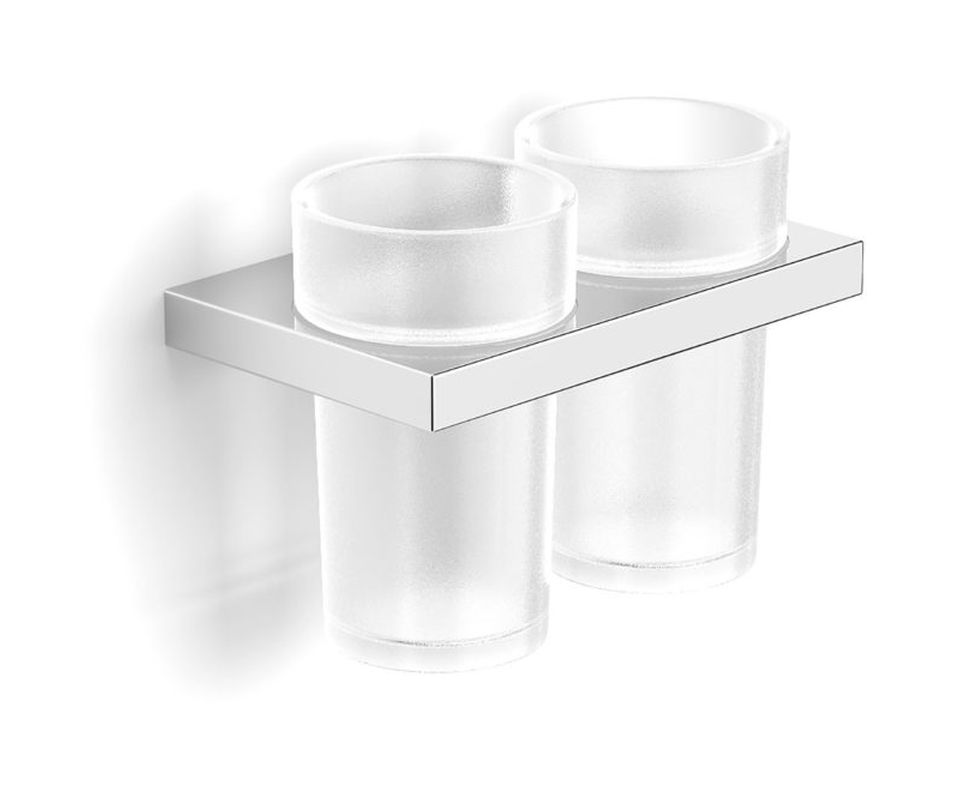 Stella Kobe set de tasses en verre avec poignées blanc-chrome 05.412