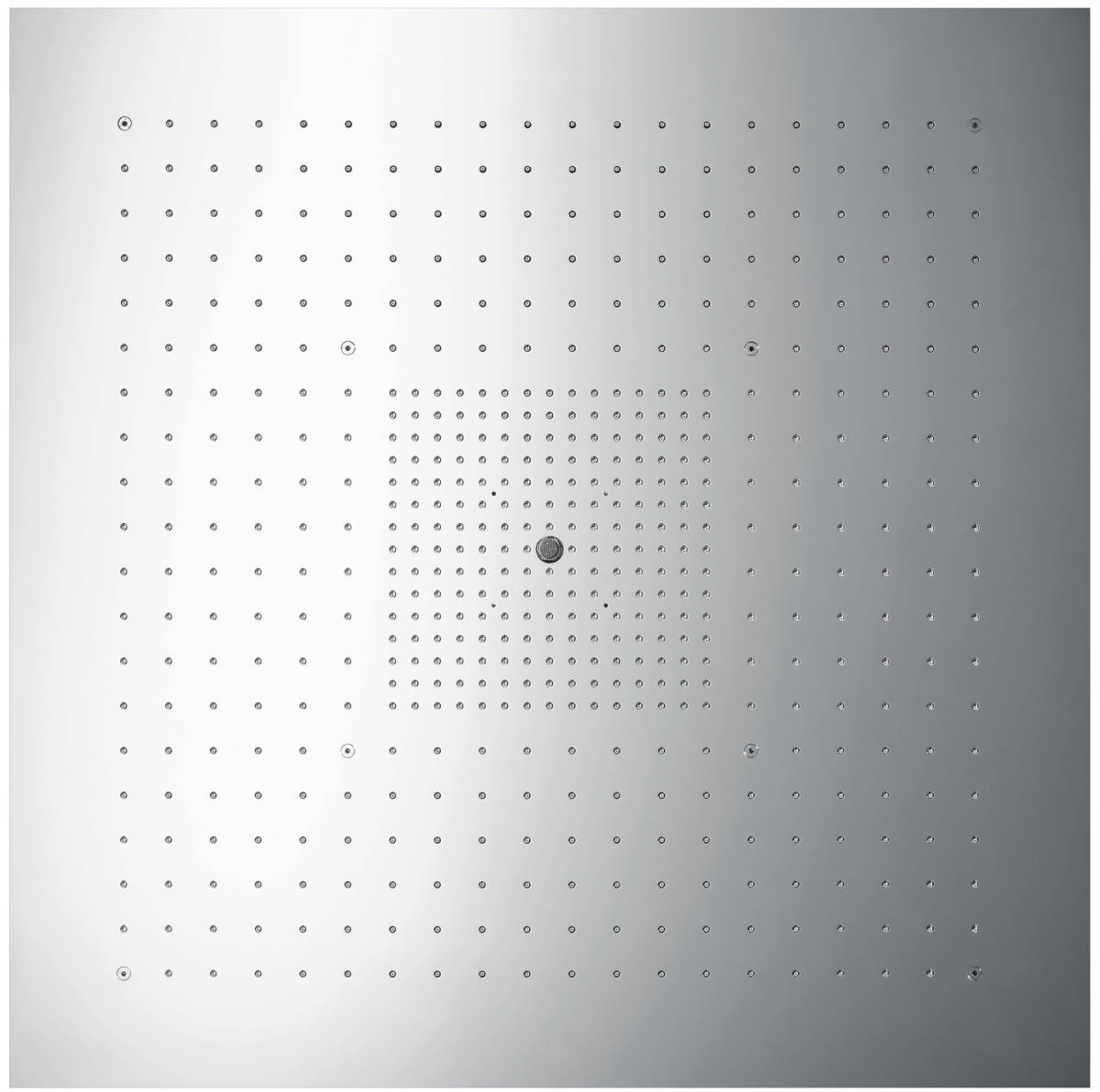 Axor Starck Shower Collection douche à effet de pluie 97x97 cm carrée acier 10621800