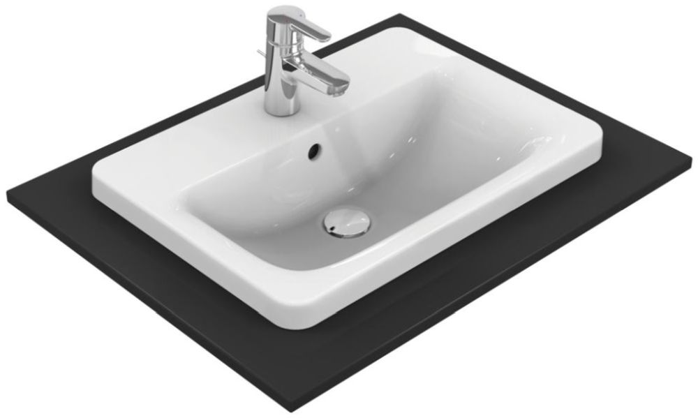 Ideal Standard Connect lavabo 58x42 cm rectangulaire encastrée blanc brillant E504401