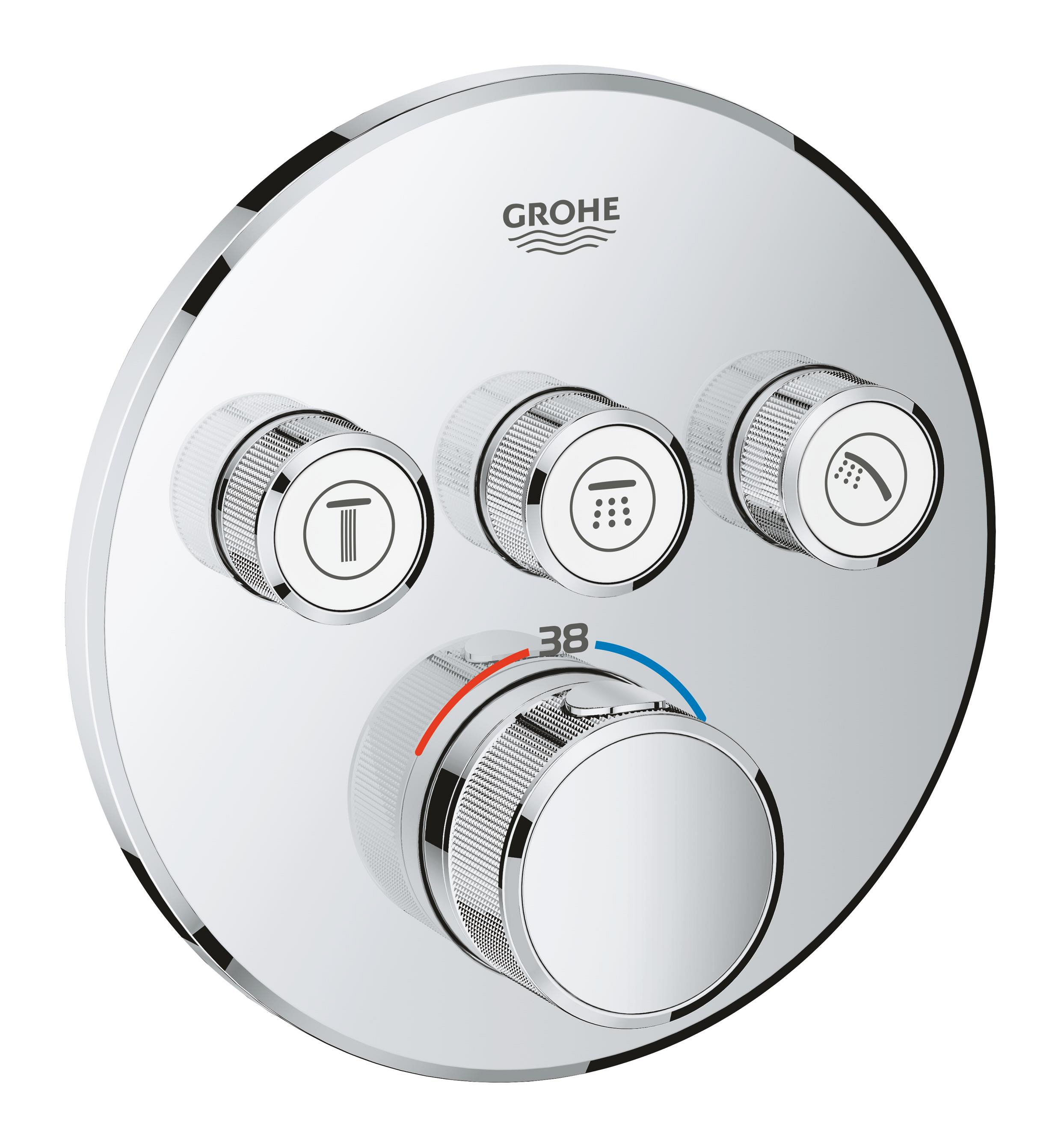 Grohe Grohtherm SmartControl mitigeur bain-douche encastrée oui StarLight Chrome 29121000