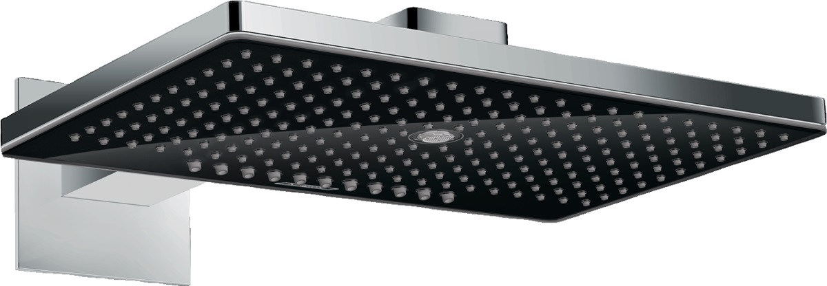 Hansgrohe Rainmaker Select douche à effet de pluie 46.6x30 cm rectangulaire chrome-noir 24007600