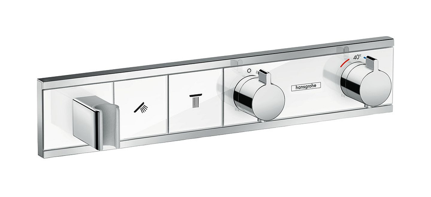 Hansgrohe RainSelect mitigeur bain-douche encastrée avec thermostat chrome-blanc 15355400