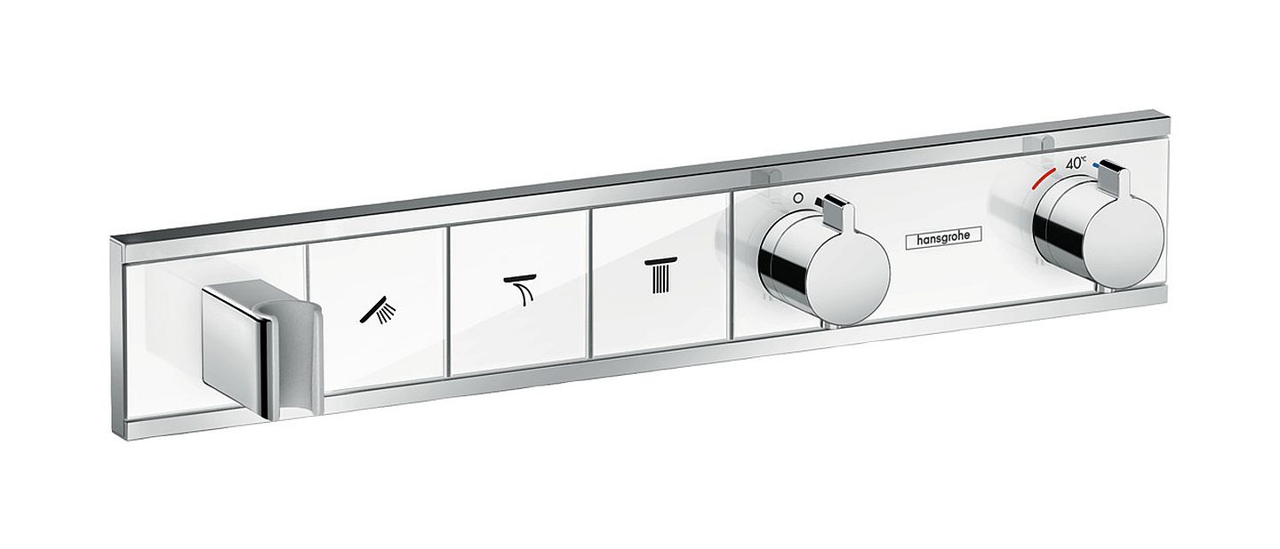 Hansgrohe RainSelect mitigeur bain-douche encastrée avec thermostat chrome-blanc 15356400