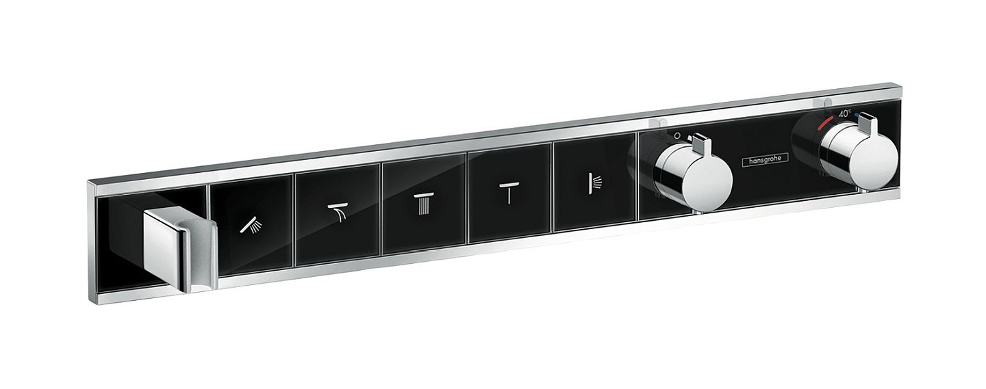 Hansgrohe RainSelect mitigeur bain-douche encastrée avec thermostat chrome-noir 15358600
