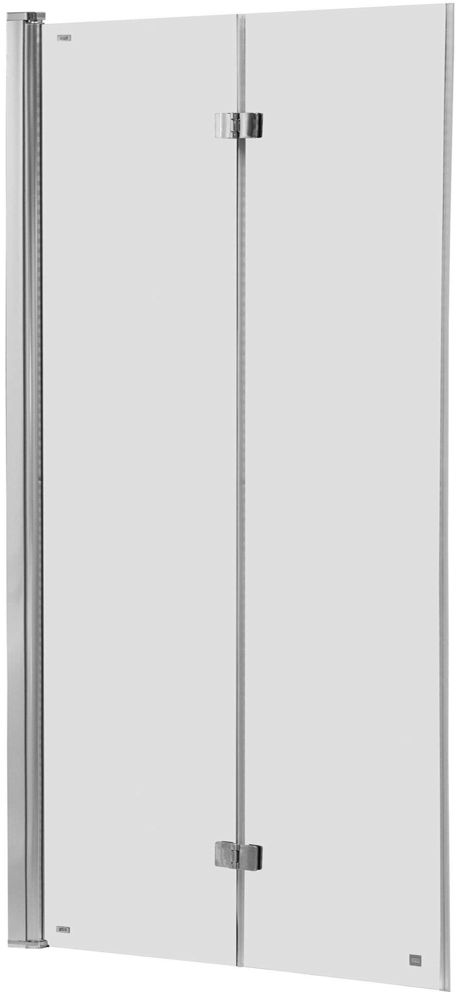 Roca Capital paroi de baignoire 115 cm deux pièces chrome brillant/verre transparent AM4111512M