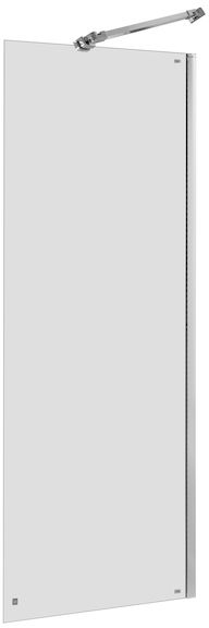 Roca Capital paroi de douche 80 cm chrome brillant/verre transparent AM4408012M