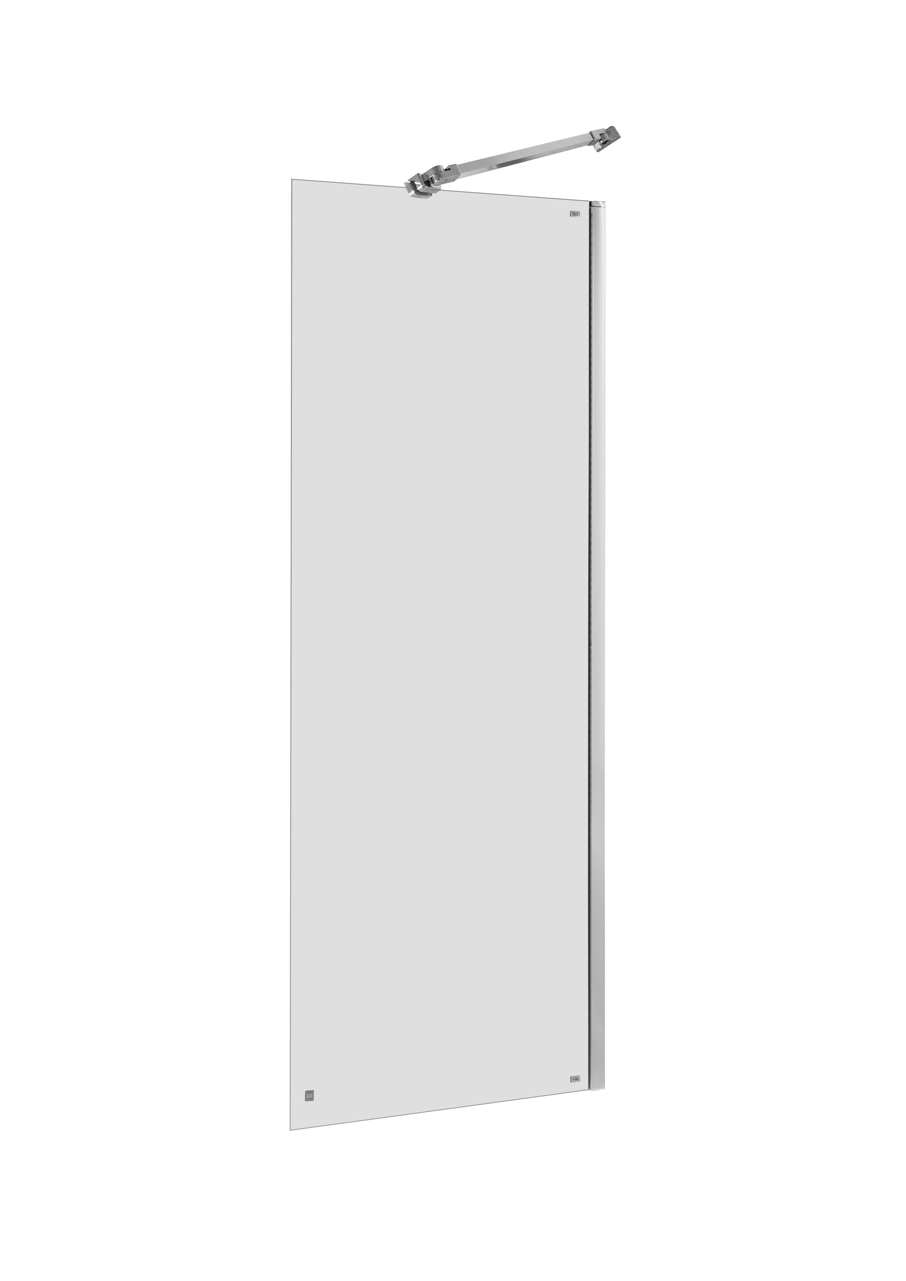 Roca Capital paroi de douche 100 cm chrome brillant/verre transparent AM4410012M