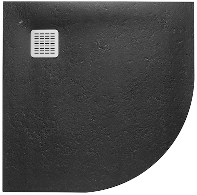 Roca Terran receveur de douche semi-circulaire 90x90 cm noir AP10538438401400
