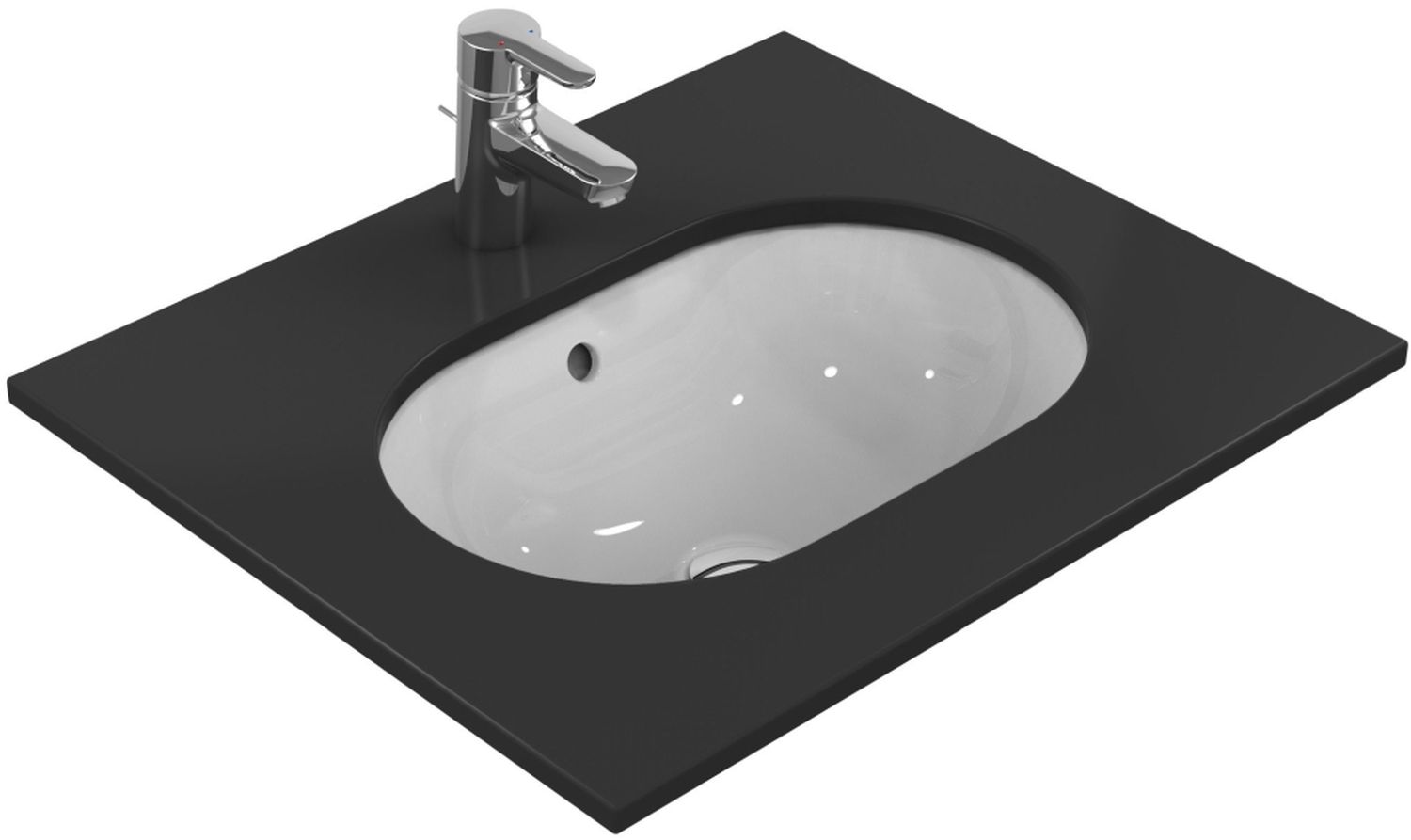 Ideal Standard Connect lavabo 48x31 cm ovale sous-plinthe blanc E504801
