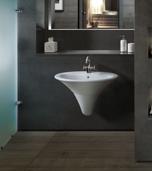 Hatria Sculture semi-piédestal blanc YR4001