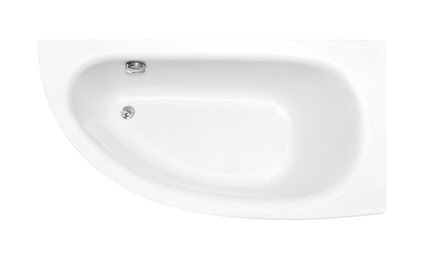 Besco Milena baignoire d’angle 149.5x74 cm côté droit blanc #WAM-150-NP