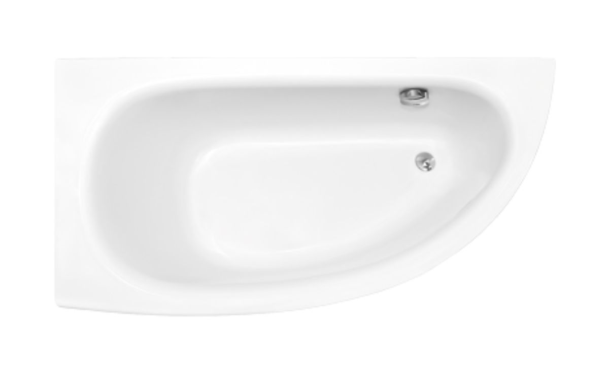 Besco Milena baignoire d’angle 149.5x74.5 cm côté gauche blanc #WAM-150-NL