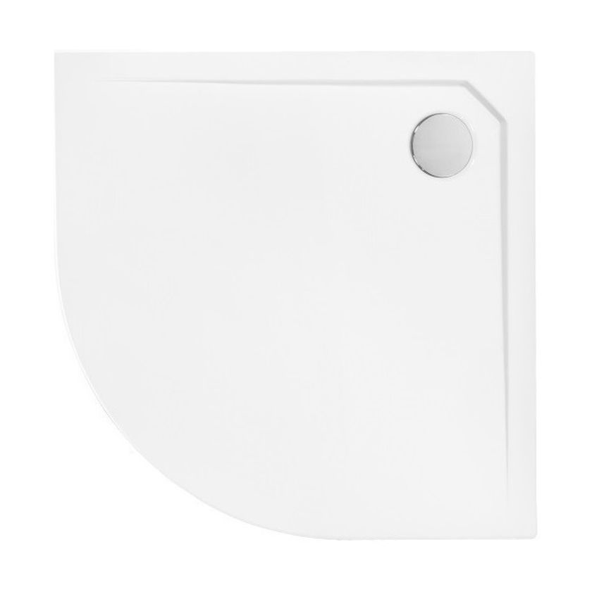 Besco Asco Ultraslim receveur de douche semi-circulaire 80x80 cm blanc BMAS-80